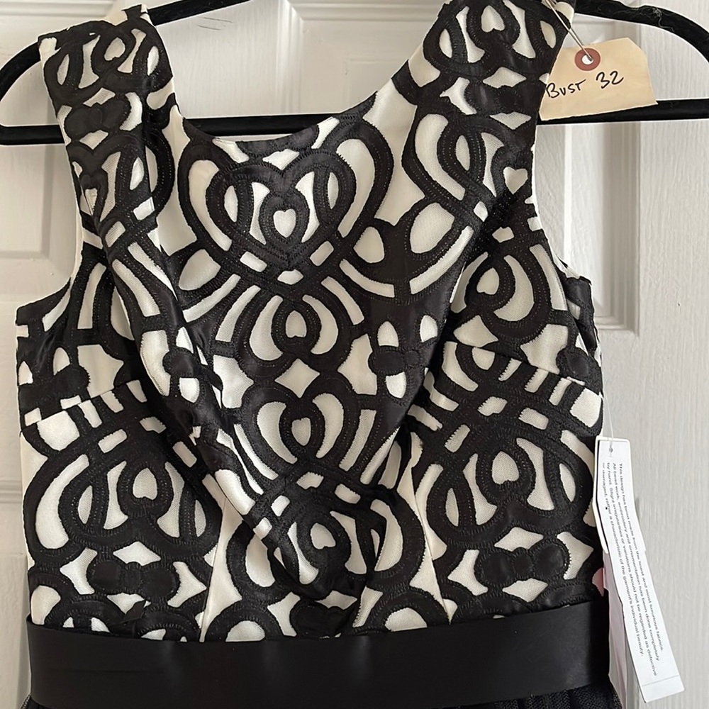 Brand new Aidan Mattox black and white dress for special occasion